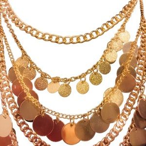 Multi Strand Coin Necklaces
